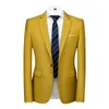 Plus Size 6XL-M Candy Colors Mens Business Slim Blazers Jacket Formal Office Social Club Casual Formal Wear Tuxedo Suit Jacket 220409