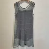 Plus size jurken designer mouwloze damesjurk zwart satijnen sling strass glanzend hol vest 2 stuks setcasual mode veelzijdig 4XHH