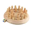 Kids houten geheugen match stick schaakspel leuk blok bord game educatieve kleur cognitief vermogen speelgoed voor kinderen 220706