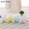 Pc Cm Colorful Glowing Dolphin Cuddle Kawaii Luminous Plush Dolls Filled Doll With Led Light Cute Gift for Children Girls J220704