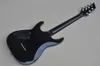 7 Strings Black Electric Guitar com braço de pau -rosa