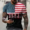 T-shirts voor heren voor herenkleding Oversized T-shirt Full-body Patriot Print Shirt American Flag Top Summer 2022