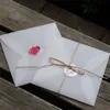 50pcs 1616cm carré translucide blanc papier parchemin Invitation Enveloppe DIY Invitation Creative Enveloppe Foulard Emballage T200115