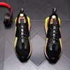 2022 British Summer Men Mesh Breattable höjda plattform Causal Flats Shoes Loafers Sports Sneakers Sapatos Tenis Masculino White Green Yellow