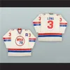 CeUf 40Uf tage Herren WHA 3 Barry Long 1978-79 WHA All Star Stickerei Game White Hockey Jersey Custom