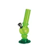 Wholesale Protable mini 15cm smoking plastic water tobacco dab rig bong pipe with metal dry herb bowl