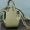 Topkwaliteit hammoc k mini tote tassen touw emmer tassen Spaanse stijl cowhide handtassen nieuwe modieuze schouder crossbody tas draagbaar lo