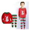 35 estilos Christmas Kids pijamas set tracksuit terno 2pcs roupas santa claus sets conjuntos de bebê veado impresso roupas domésticas