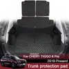 1pc voiture style personnalisé tapis de coffre arrière pour Chery Tiggo 8 Pro 2019-2024 cuir étanche Auto Cargo Liner Pad accessoire externe