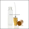 Packing Bottles Office School Business Industrial 5Ml 10Ml 15Ml Travel Per Glass Spray Bottle Sample Vials Portable Mini Gold Sier Cap Dro