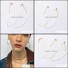 Colares de correntes pingentes de j￳ias colar de a￧o de tit￢nio upgrade n￣o desbotamento Metal Snake Chain Wind Wind Clavicle Jewelr Dh5tw