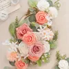 Decoratieve bloemen kransen bruiloft decor vaste diy bruids krans corsage faux roze bloem feest middelpunt baby shower huis bloemen deco