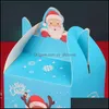 Confezione regalo a forma di casa Scatole di carta per caramelle a tema natalizio Scatole per dessert per bambini Dhixw