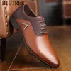 Włoskie buty formalne sukienki męskie buty skórzana sukienka ślubna Man Oxford Buty dla mężczyzn Office Scarpe uomo eleganti laarzen dames 220701