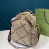 Rucksack Designer Taschen Mode Frauen Dot drei Khaki Schultergurte Brief Dame braun Griff Handtasche Streifen Innenreißverschluss Tasche Einkaufstaschen lässige Geldbörsen