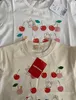 子供のための女の赤ちゃんの夏の夏のTシャツかわいいコットンベアチェリーパターンガール