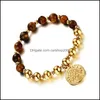Charmarmband smycken Nytt mode-färgträd i livet armband för kvinnor etniska bruna pärlor kvinnors armband justerbar droppleverans
