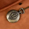 Pocket Watches Dragon Totem Pattern Watch Retro Quartz Diamond Flying Relief Bronze Thun22