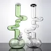 Unieke grote glazen bong hoge rigs 5 mm dikke glazen waterleidingen Water bekergang 18 mm vrouwelijke gewricht met kom diffuus downstem