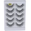 Faux cils paires 3D Faux vison cheveux drame Wispies Fluffies naturel long doux à la main maquillage sans cruauté LashesFalse Harv22