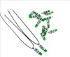 Hänge Halsband Qingmos Äkta 10 37mm Cylinder Naturlig Grön Jade Halsband För Män Med Drak Design 17" Sladd Chokers