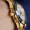 Automatische mechanische herenhorloges 40 mm roestvrijstalen band Keramische rand Montre De Luxe polshorloge Waterdichte vouwgesp