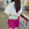 Pillow Bag do travesseiro do checkerboard de lazer versátil colorido colorido sorridente rosto para garotas estrangeiras Bag de bolsa de mensageiro de moda