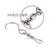 500Pcs/Lot Spinning Swivel Clips Stainless Steel S-Shaped Hooks For Wind Chimes Wind Spinners Wall Hangers Rotatable Wholesale