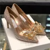 damesjurk schoenen luxe designer sandalen kristal diamant sexy puntschoen 8 5cm hoge hakken bruiloft glanzende hakken maten 3539