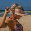 Visors Zomer hoed vrouwen zonoverzicht anti-ultraviolet elastische holle top outdoor quick drogende hatvisors wend22