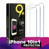 10in1 Screen Protector Gehard Glas voor iPhone 13 6 7 8 Plus X 11 12 PRO MAX XR XS Protectors Samsung Galaxy S22 S21 S20 Note20 Ultra A52 LG Huawei 0.33mm