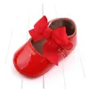 Pasgeboren babyschoenen meisje klassiek bowknot rubber zool anti-slip pu jurk schoenen eerste wandelaar peuter wieg schoenen gc1380