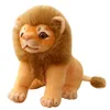 23cm / 28cm Söt Real Liv Lion Plush Toy Simulerad Skogsdjur Modell Kids Doll Room Decor Barnens födelsedagspresent LA332