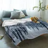 Blankets Snow Forest Throw Blanket Soft Comfortable Microfiber Flannel Plush Warm Sofa Bed Sheets