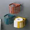 Bathroom punch- toilet paper rack holder tissue box wall-mounted345G