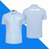 POLO da uomo estivo a 7 colori personalizzato casual tinta unita risvolto selvaggio manica corta stampa testo marchio fai da te 220608