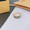 Designer Engagement Party Hanniversary Gift Coppia Rings Yellow Gold Letters Ring for Women Size 6-8 con gioiello BOIL BOILTURA BUONA