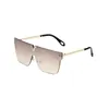 Women Designer Spectacle Frame Futuristic Woow Eyewear Men Metal Sunglasses Design Frameless Square Gold Edge Reflective Mirror Pink Yel 9366