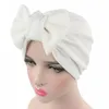 Berets Fashion Женщины Big Bow Turban Hat Head radess Узел Bonnet Chemo Hair Cap мягкая Snood Hatberets Pros22