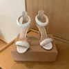 Gianvito rossi yüksek topuk 10.5cm stiletto topuklu sandaletler elbise ayakkabı topuk kadınlar için lüks tasarımcı sandaletler elbise düğün ayakkabıları kutu no360