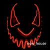 Halloweenowe maski imprezowe z LED LED Scary Movies 3 Tryb oświetlenia El Wire Festival Cosplay Maski dla dorosłych