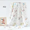 34 Stile Baby-Etamin-Pucktücher aus 100 % Baumwolle mit Blumen- oder Tierdruck, Decken, Kinderzimmer-Bettwäsche, Pucktücher für Neugeborene, Badetücher, 120 x 110 cm
