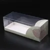 Gift Wrap 60pcs Chocolate Cake Packaging Box Portable Swiss Roll Transparent Handduk bakning Baking PartyGift