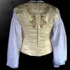Ouro branco chiffon profissional jaqueta de balé tops traje meninos traje de dança clássica homens BM0002