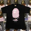 Varumärkesdesigner T-shirt Cherry Tree Limited Petal Ape Head Print Kort ärm Tee Men's and Women's Lovers T-shirt