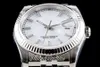 ARF V3 126234 36mm Cal SH3135 Automatic Mens Watch Fluted Bezel White Stick Dial 904L JubileeSteel Bracelet With Warranty Card Super Edition Timezonewatch R02