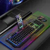 Milang T806 Metal Iron Plate Manipulator Feel Game Keyboard Mouse Set Wired Colorful Luminal Floating Keycap Gaming Accessoires E223F