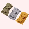 Akcesoria do włosów 3PCS/LOT Baby Bows Pałąk dla dziewcząt Elastyczne opaski niemowlę Kawaii Soft Headwrap Toddler Knit Turban Tiarahair