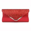 Bolsas de noche STOCK Mujeres Glitter Shimmer Clutch Bag Ladies Wedding Party Cadena Monedero BagEvening