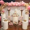 3pcs redondos cilindros de pedestal Exibir decoração de arte plinto de bolo de bolo de pilares para decorações de festas de casamento diy férias fy3270